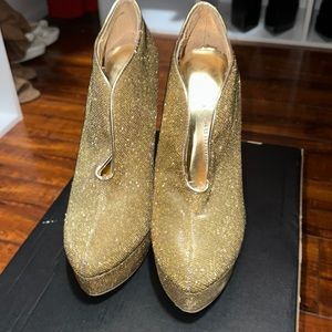 Gold Platform Booties size 7.5